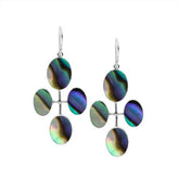 AE-1176-AB Sterling Silver Fancy Design Earring With Abalone Shell Jewelry Bali Designs Inc